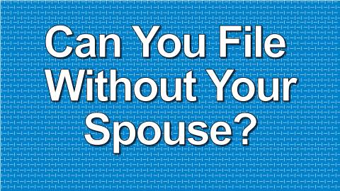 can you file bankruptcy without your spouse